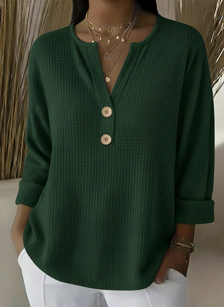 Lucia | CAMISA HENLEY CON RELIEVE Y BOTONES