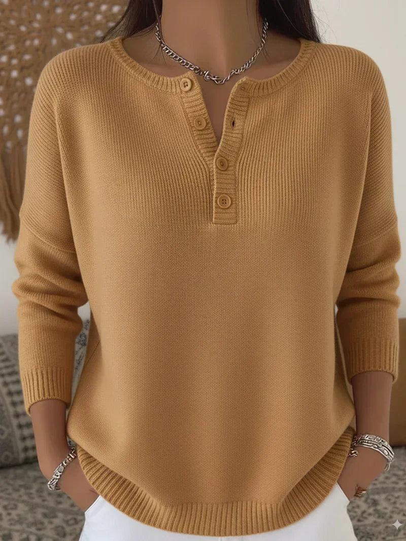 Ernesta | SUÉTER HENLEY ABOTONADO