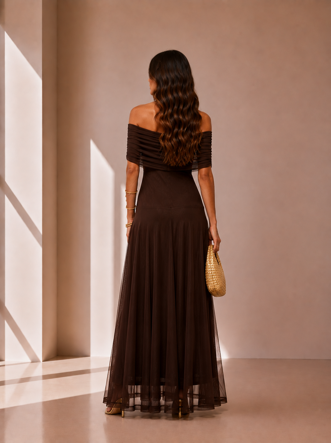 Vestido Maxi Marron