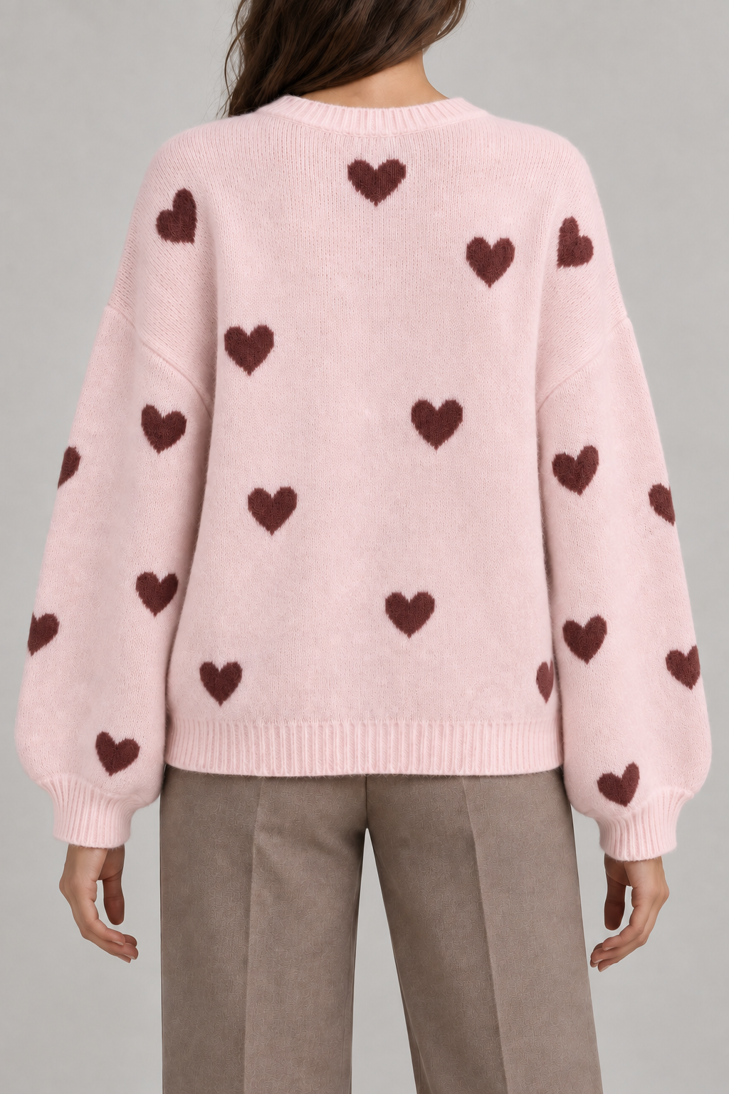 Jersey de punto con corazones