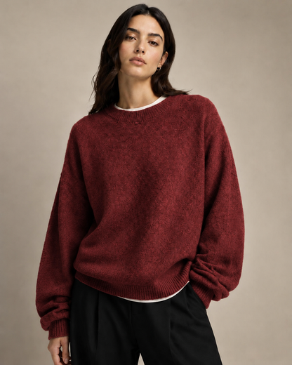 Jersey de mujer con hombros caídos
