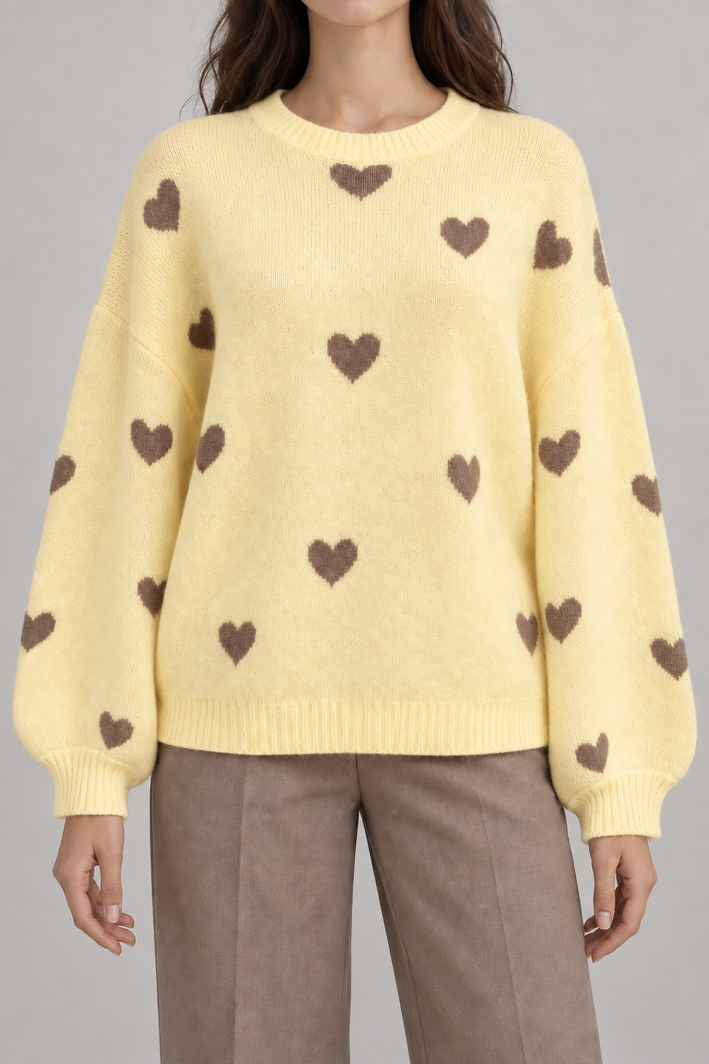 Jersey de punto con corazones