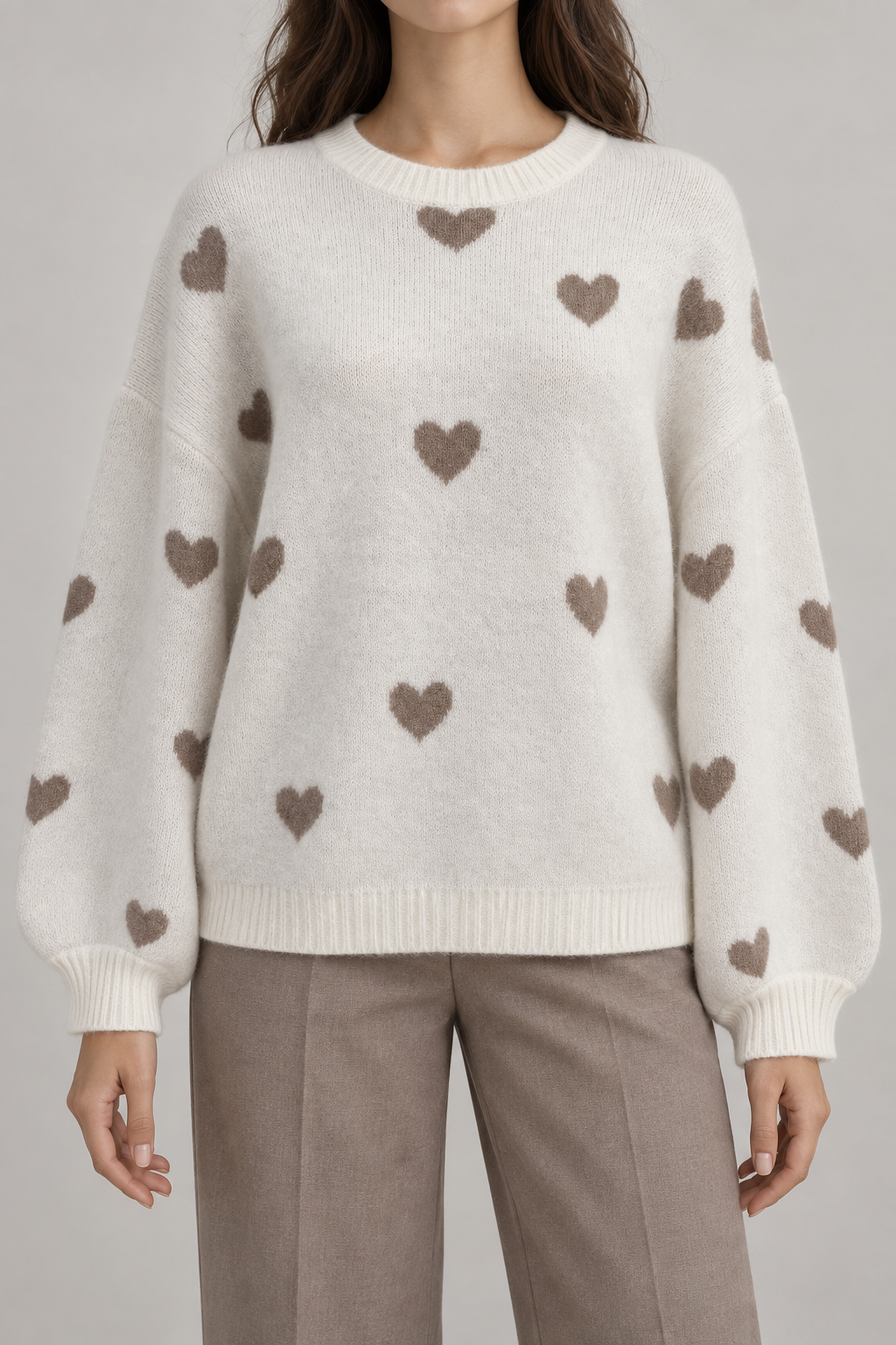 Jersey de punto con corazones