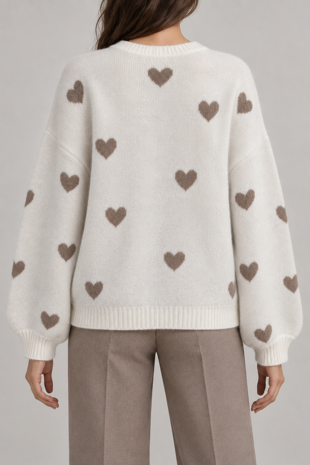 Jersey de punto con corazones