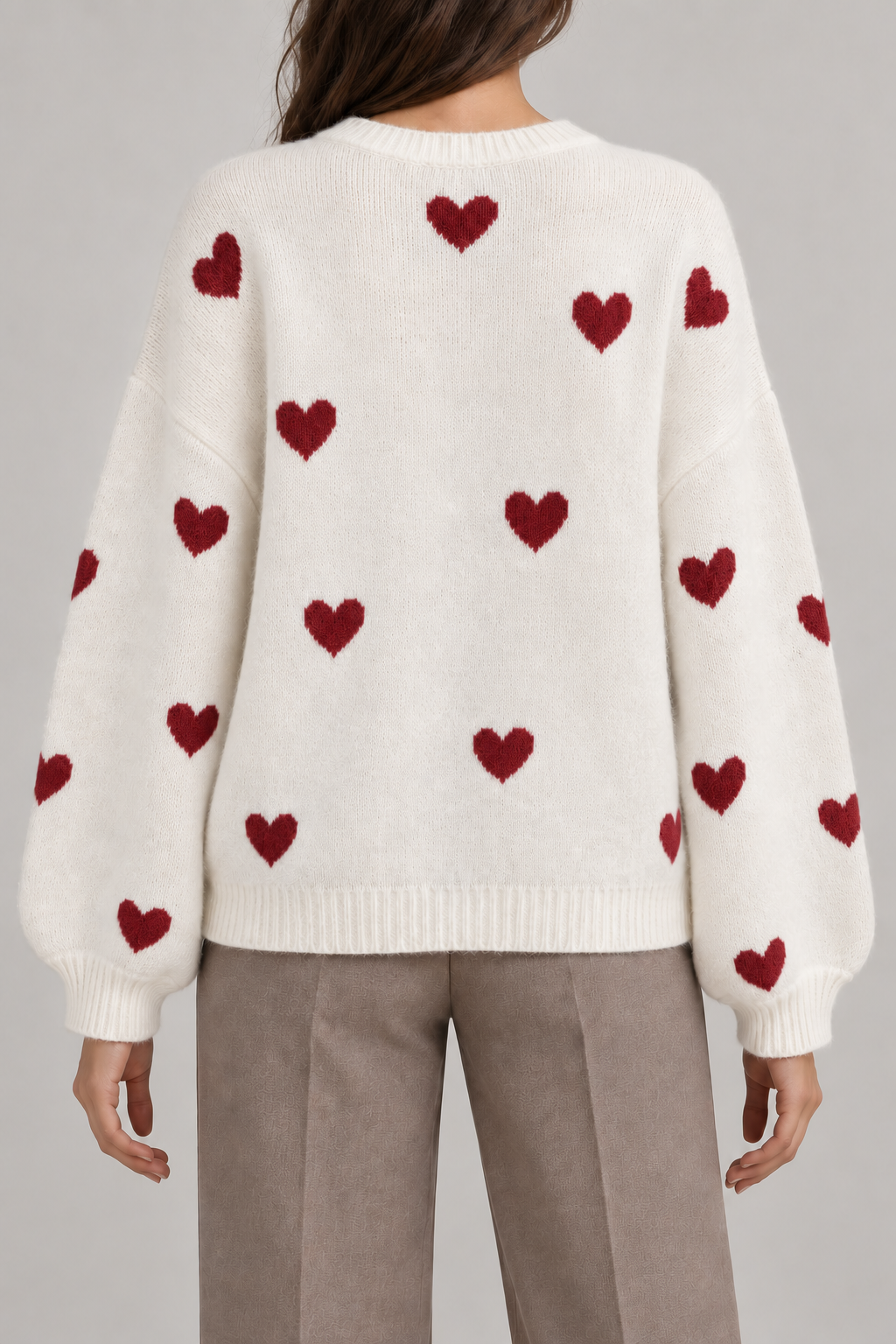 Jersey de punto con corazones