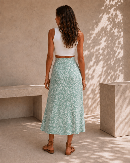 Falda de mujer con estampado floral