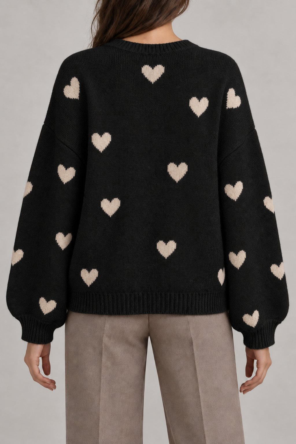Jersey de punto con corazones