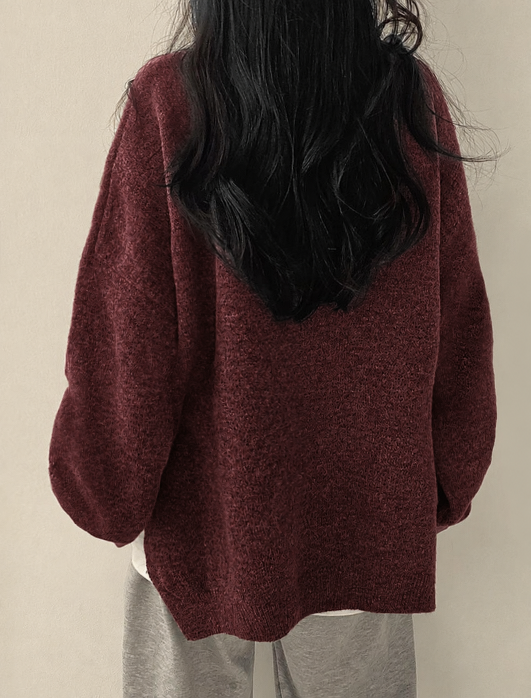 Jersey de mujer con hombros caídos