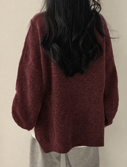 Jersey de mujer con hombros caídos