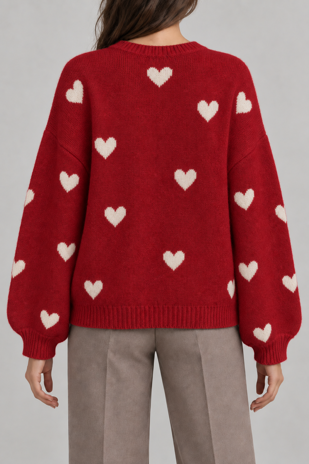 Jersey de punto con corazones