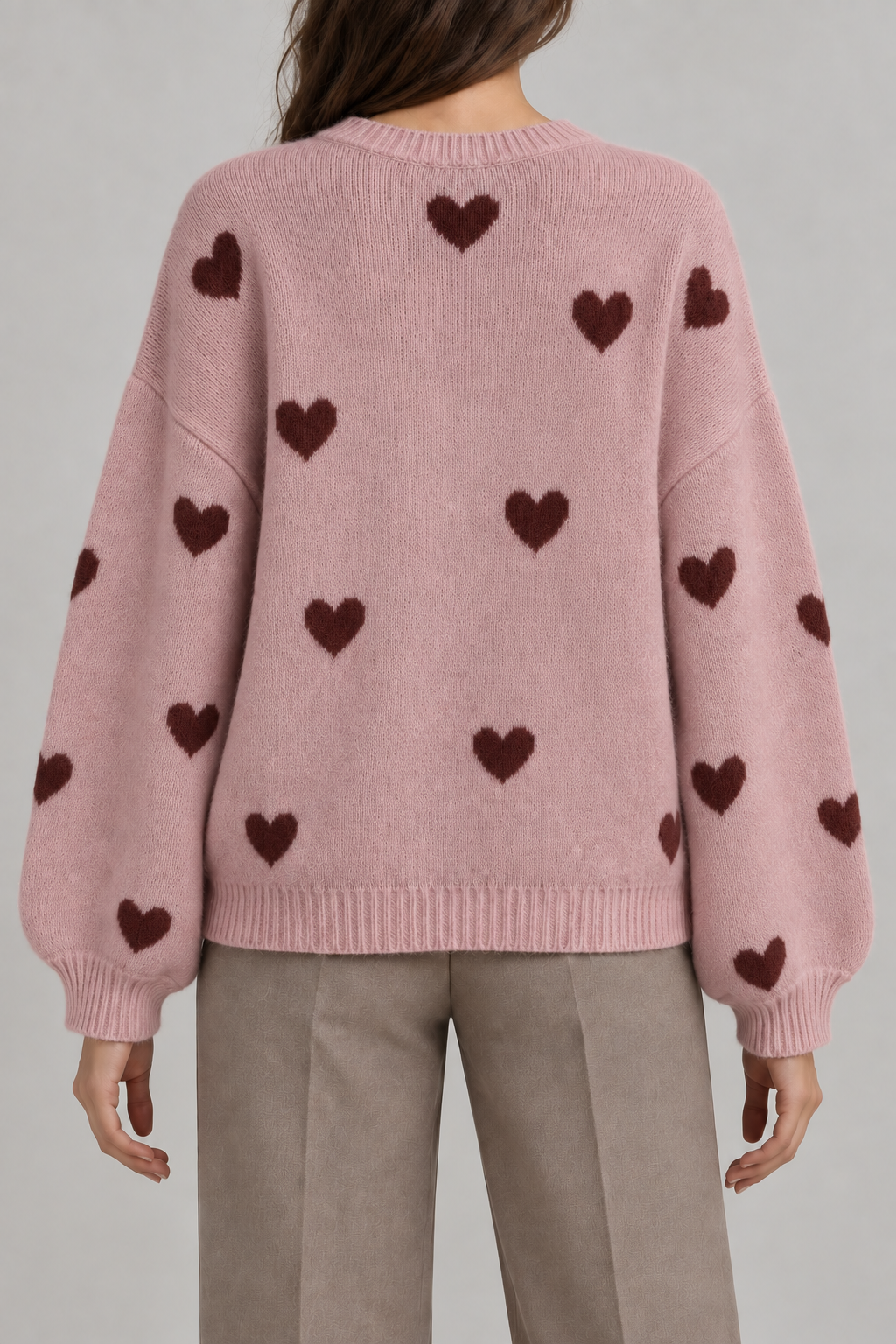 Jersey de punto con corazones
