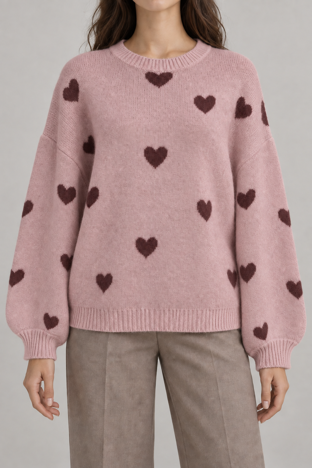 Jersey de punto con corazones