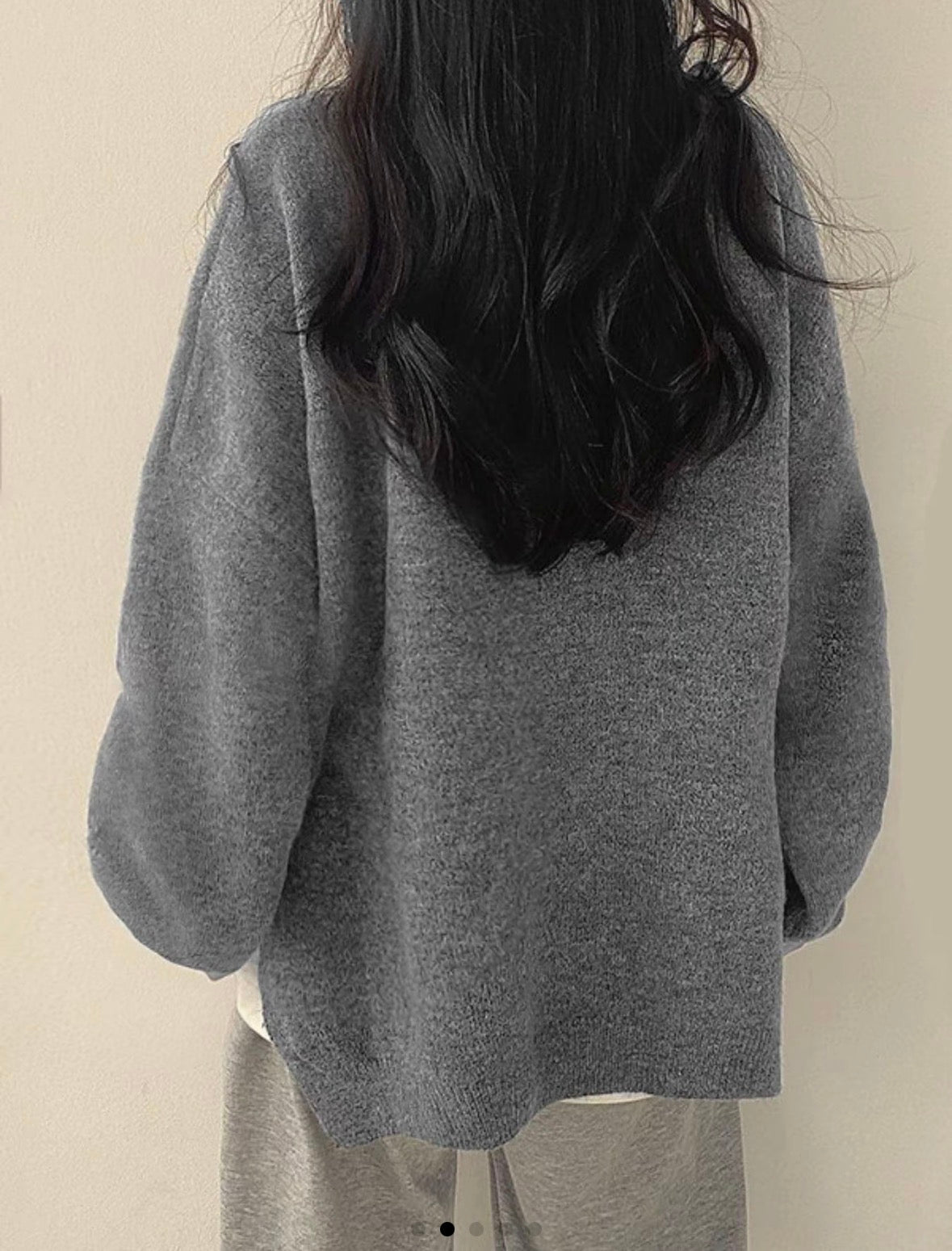 Jersey de mujer con hombros caídos