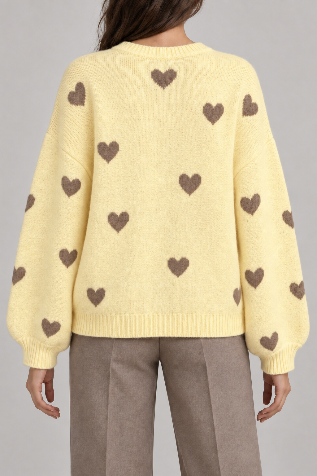Jersey de punto con corazones