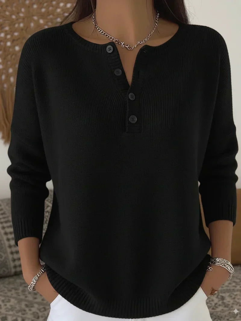 Ernesta | SUÉTER HENLEY ABOTONADO