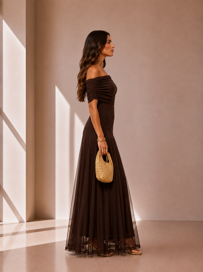 Vestido Maxi Marron