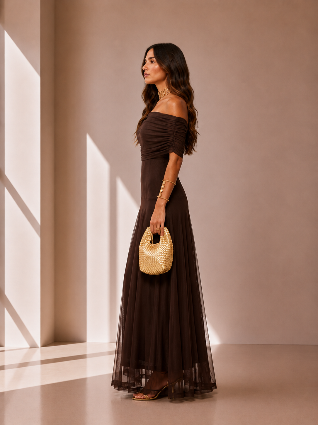 Vestido Maxi Marron