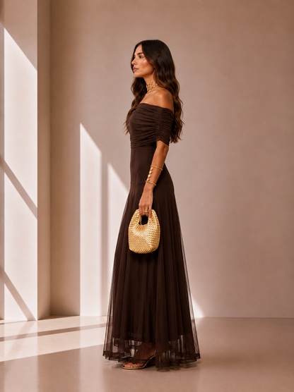 Vestido Maxi Marron