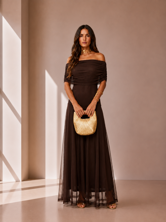 Vestido Maxi Marron