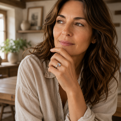 El Abrazo Eterno — Anillo Ajustable con Grabado