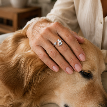 El Abrazo Eterno — Anillo Ajustable con Grabado
