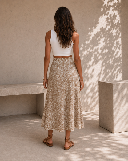 Falda de mujer con estampado floral