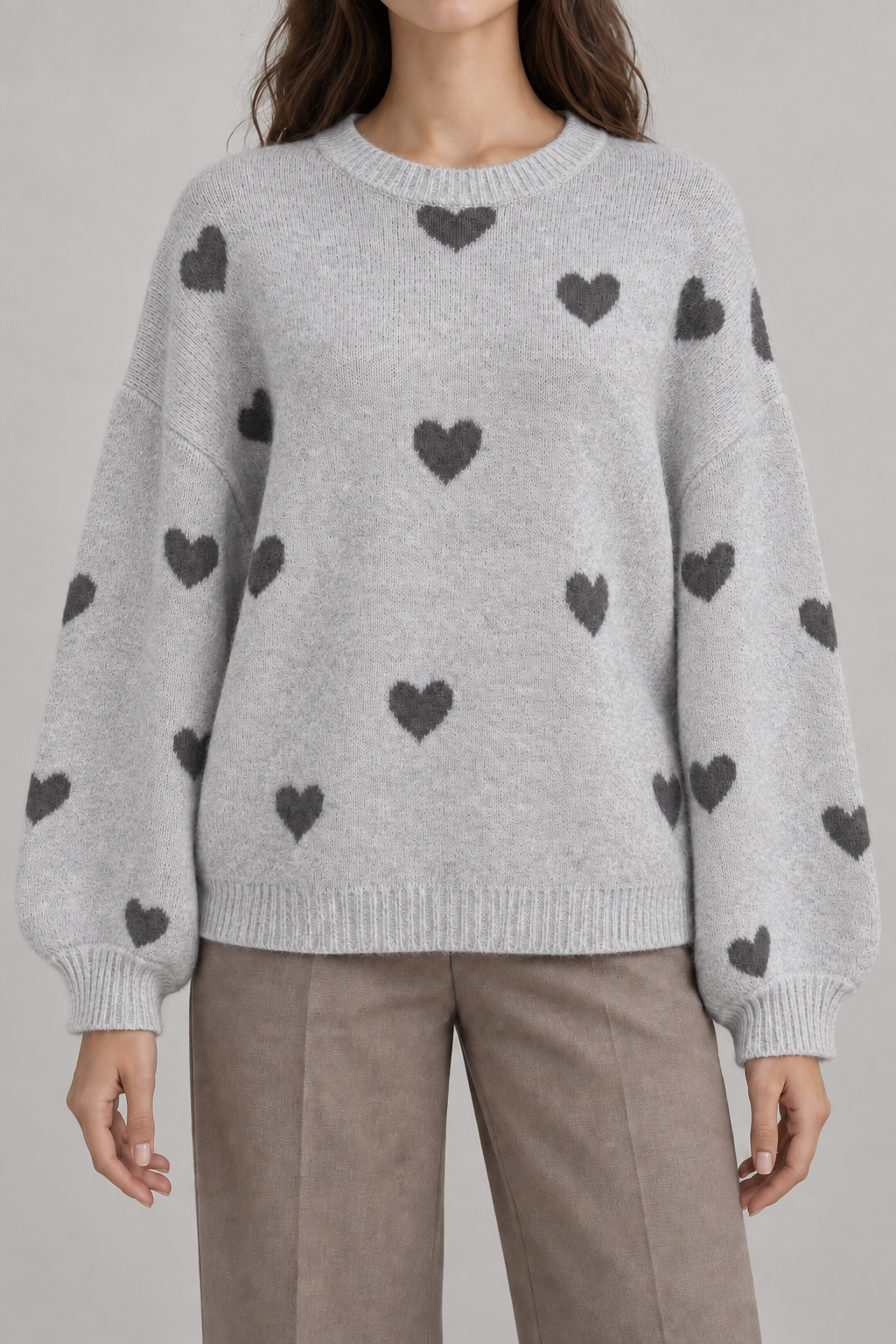 Jersey de punto con corazones