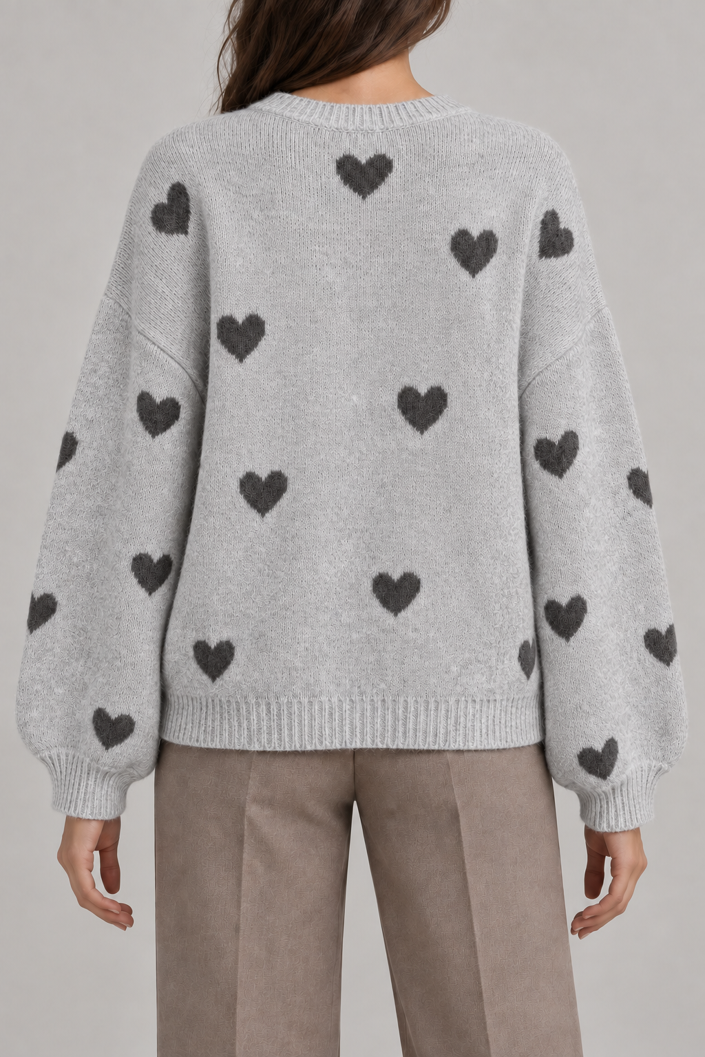 Jersey de punto con corazones