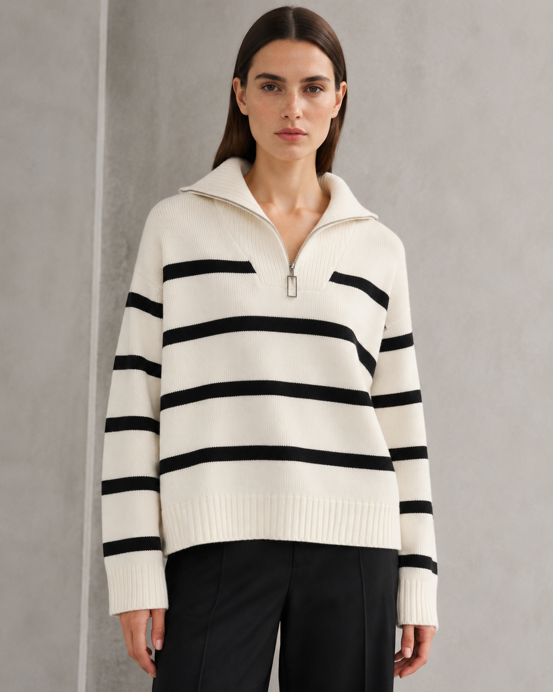 Jersey de mujer con estampado rayado