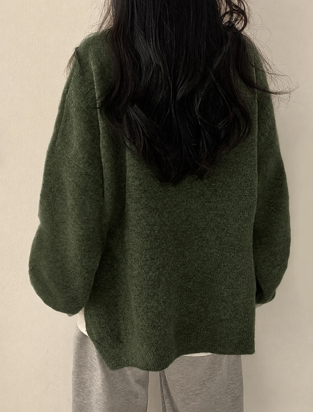 Jersey de mujer con hombros caídos