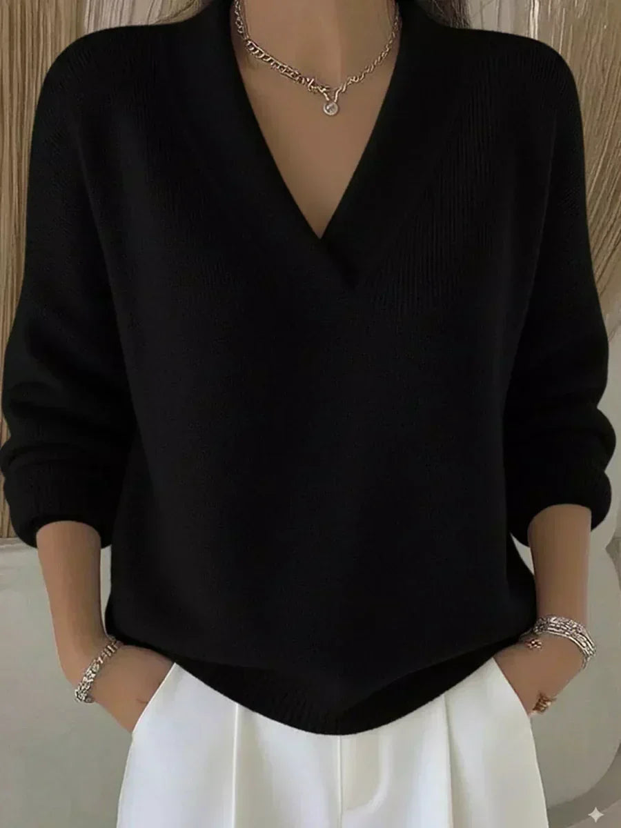 Viola | SUÉTER SUAVE CON CUELLO EN V