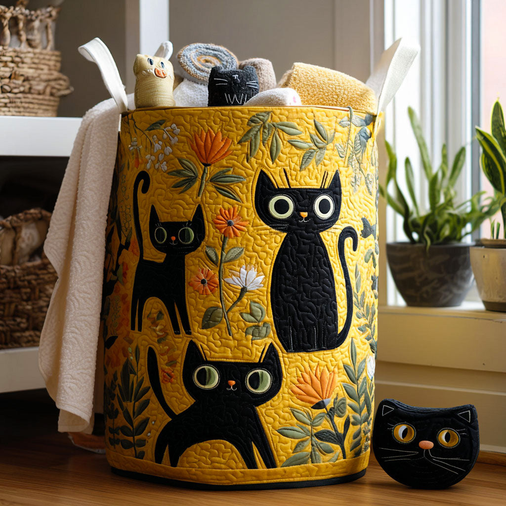 Cesto acolchado - diseño Gatos reunidos