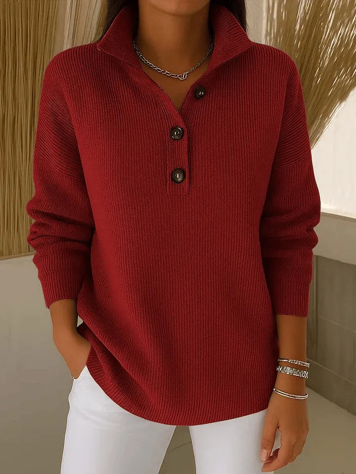 Amalia | SUÉTER POLO CON CUELLO EN V