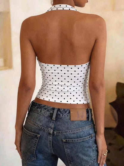 Top de Lunares Cuello Cuadrado