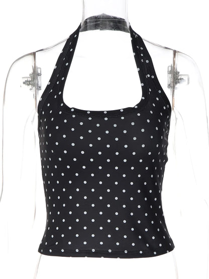 Top de Lunares Cuello Cuadrado