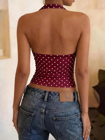 Top de Lunares Cuello Cuadrado