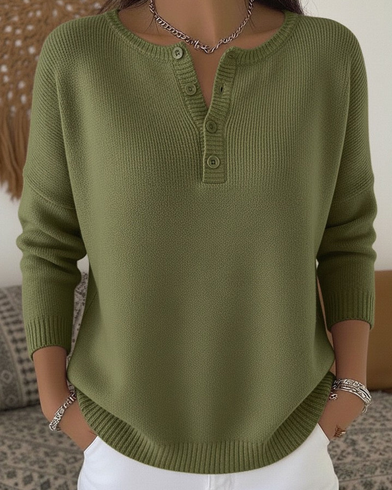 Ernesta | SUÉTER HENLEY ABOTONADO