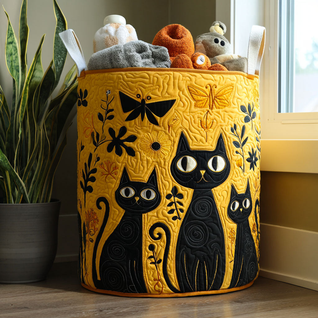 Cesto acolchado - diseño Multitud de gatos