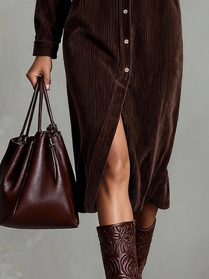 Rosaria – Vestido Midi Amplio con Bolsillos Dobles
