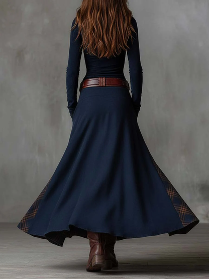 Livia – Vestido Maxi de Ante con Cinturón