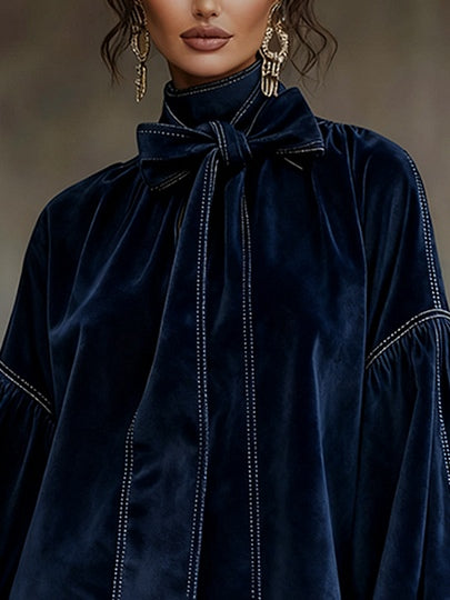 Agata – Vestido Azul Noche Real