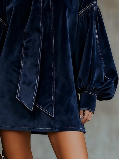 Agata – Vestido Azul Noche Real