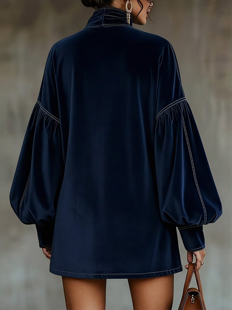 Agata – Vestido Azul Noche Real