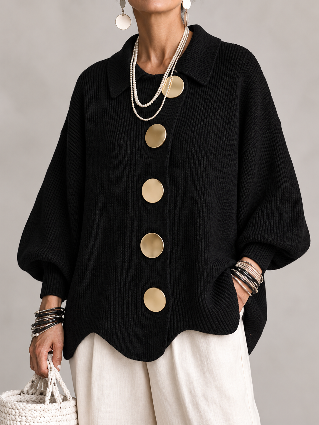 Ardelle™ | Cardigan Oversize con Collo