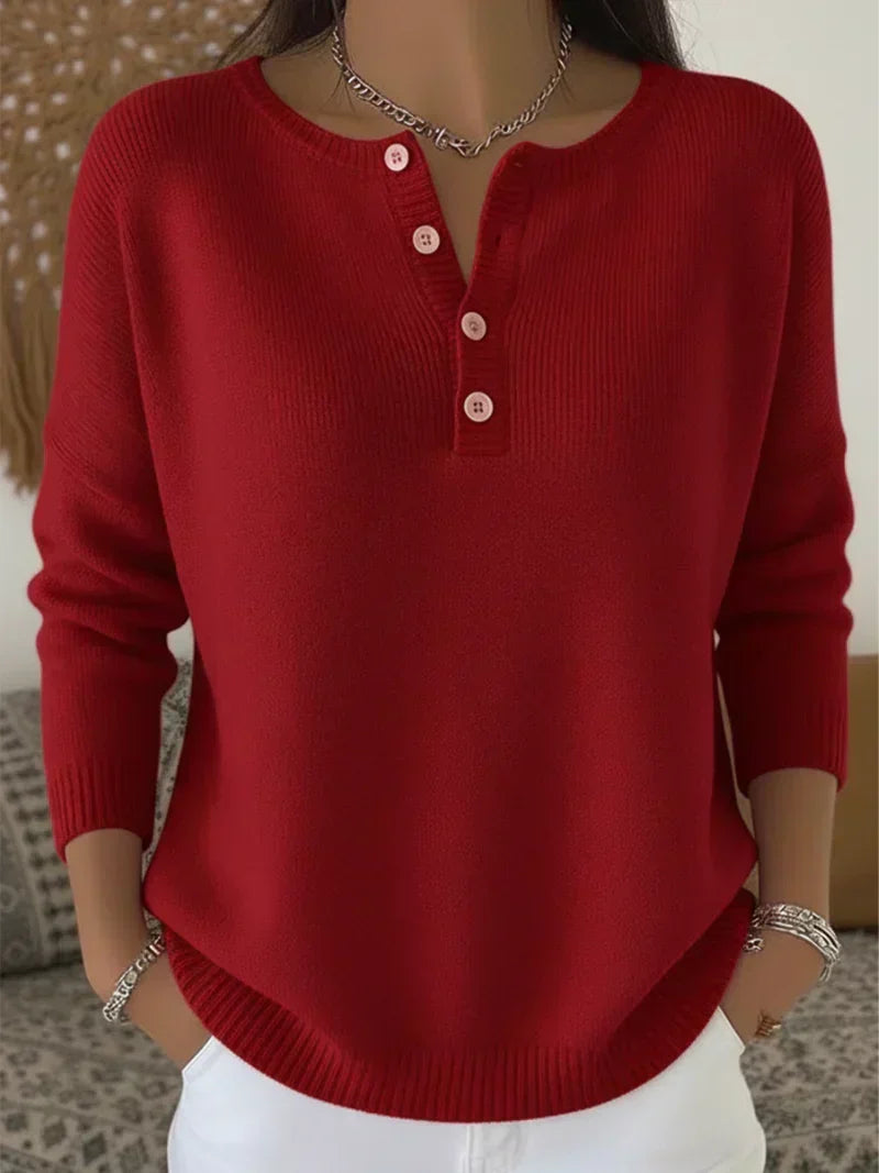 Ernesta | SUÉTER HENLEY ABOTONADO