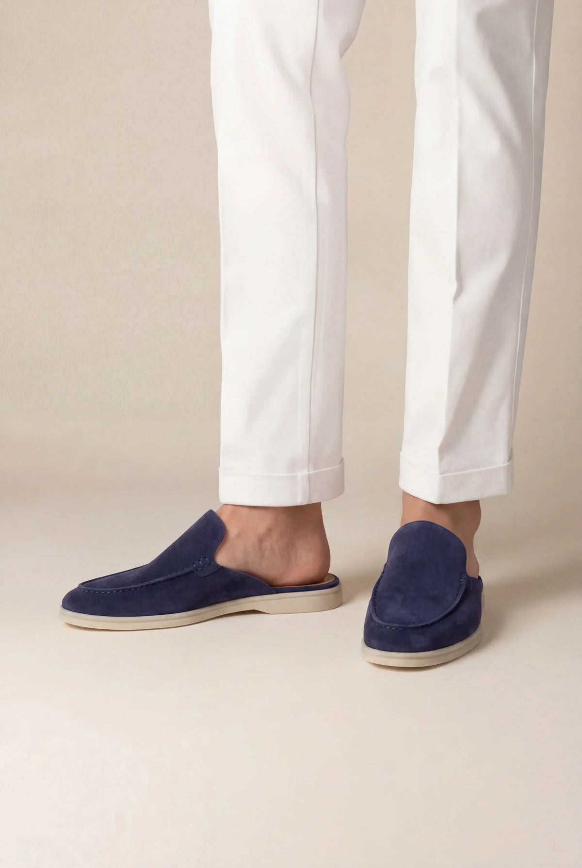Mocasín Náutico de Ante Azul Marino