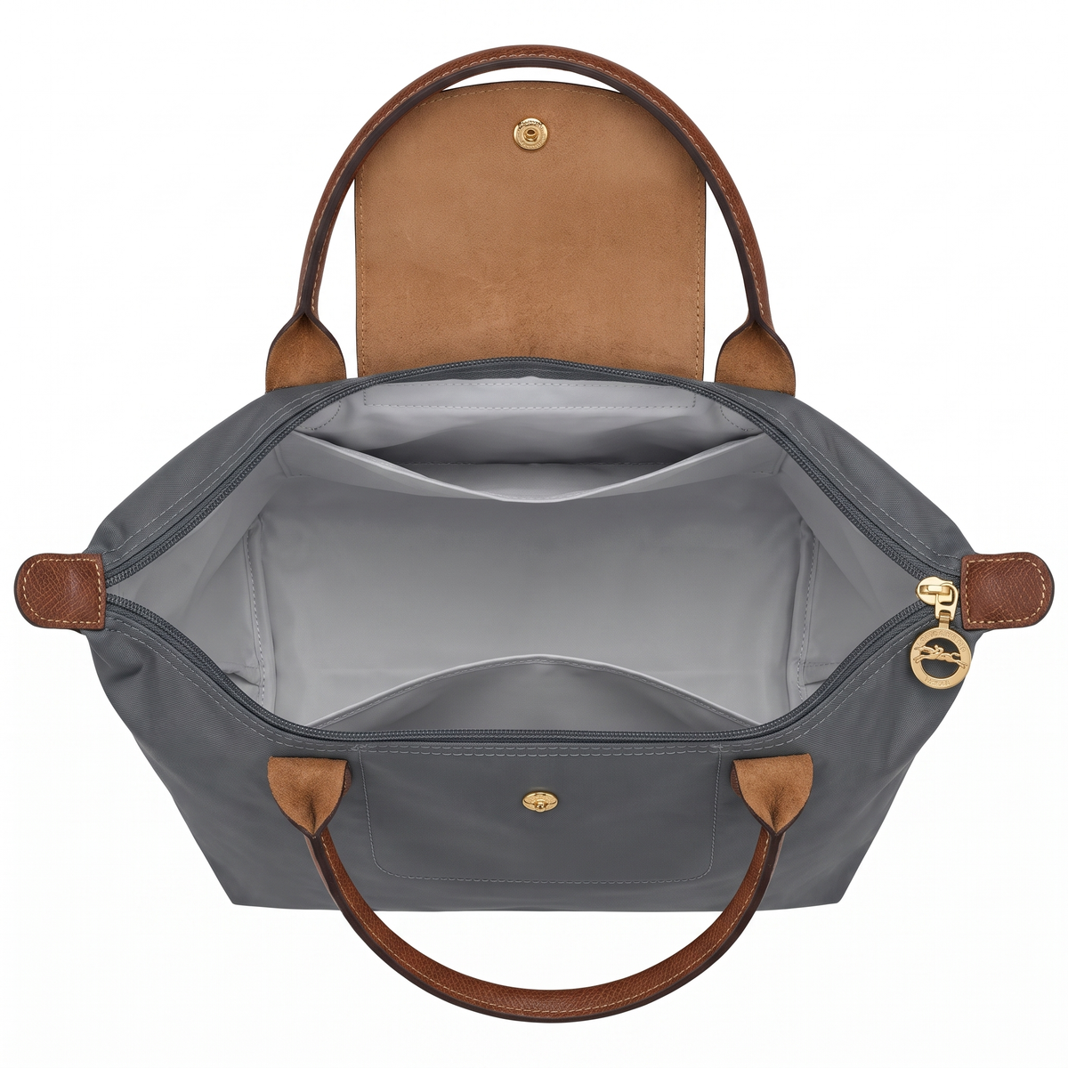 Bolso Tote Mediano Longcham Ferro interior